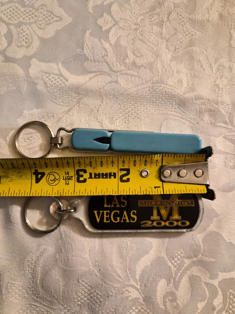 Vintage Las Vegas Millennium 2000 Black & Teal Keychain Set